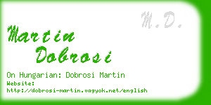 martin dobrosi business card